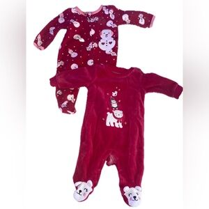 Koala Kids Red Festive Footies